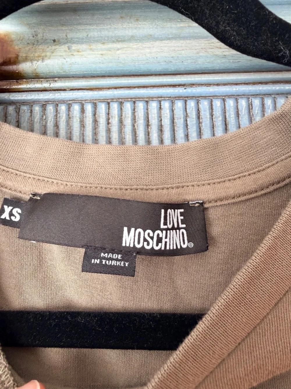 Love Moschino Khaki T Shirt Size XS